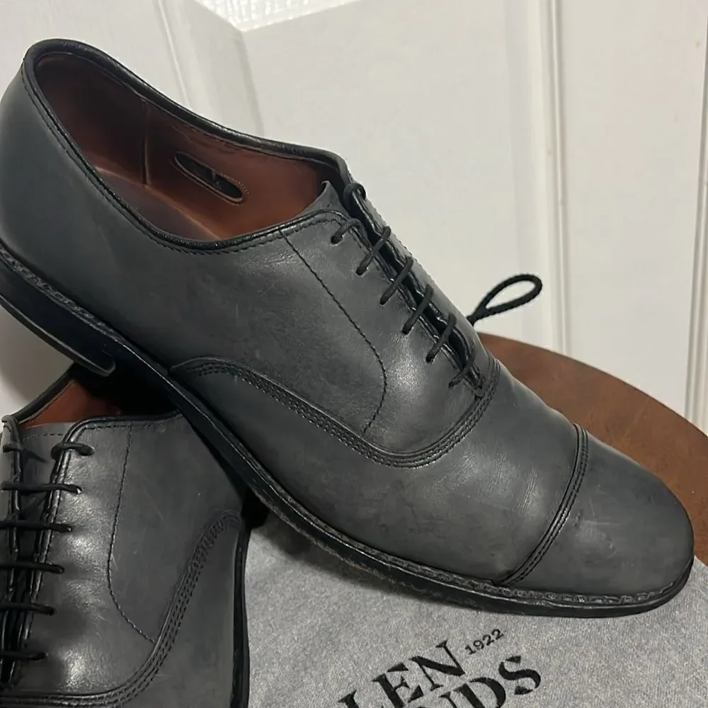 ALLEN EDMONDS Park‎ Avenue Oxford Derby Handcrafted Leather Shoes 10.5A -EUC